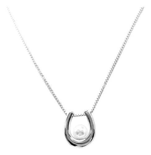 Collar De Herradura Con Colgante De Acero Inoxidable En Form