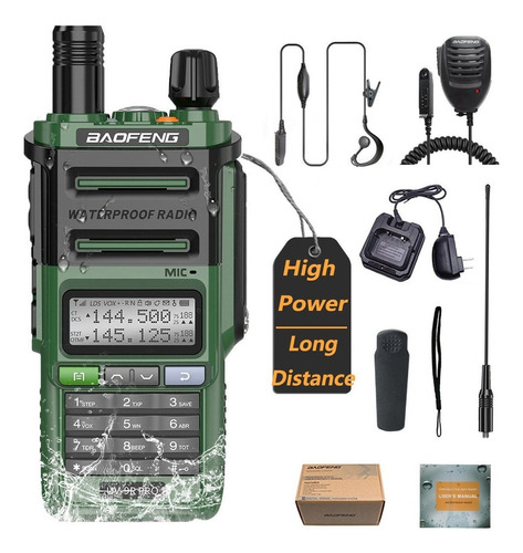 Radio Baofeng Walkie Talkie Uv-9r Pro V/uhf Ip68 Impermeable