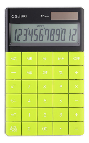 Calculadora 12 Digitos Deli Solar/pilas Varios Colores