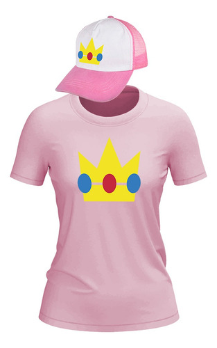 Playera Y Gorra Princesa Peach Dama O Niñas