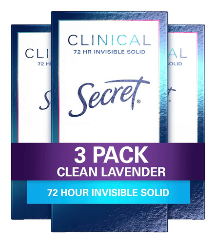 Paquete De 3 Desodorante Gel Secret Lav - G  Fragancia Lavender