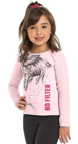 Blusa Infantil Manga Longa Lantejoulas Marlan 24711 T 4 À 10