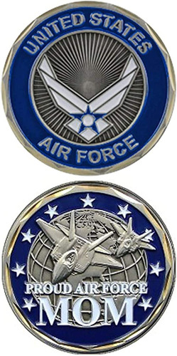 Moneda De Desafío  Proud Air Force Mom  De La Fuerza Aérea