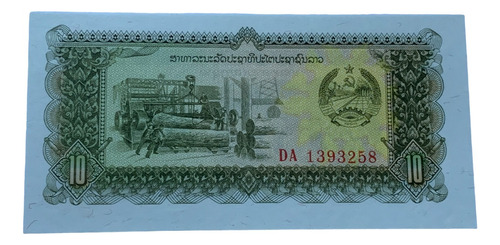 Robmar-billete Sin Circular De Laos-10 Kip Del Año 1979
