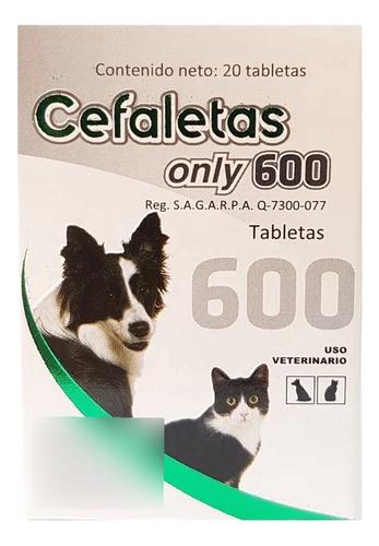 Suplemento Perros Cefaletas Only 600mg, 20 Tabletas