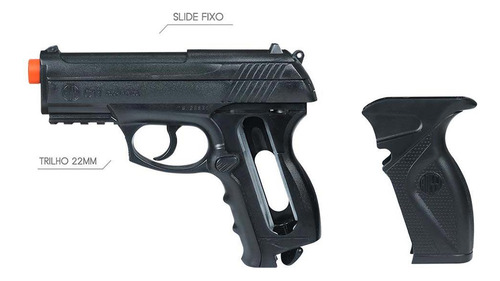 Pistola Co2 Rossi C11 4.5mm + 06 Cilindros Co2 12g + Capa