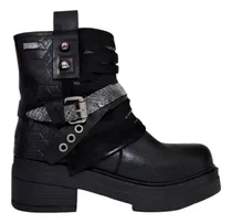 Comprar Botas Borcegos Rosa Anca&co Plataforma Tachas Piel Mujer