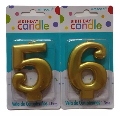 Set 10 velas de cumpleaños números - Envío GRATIS