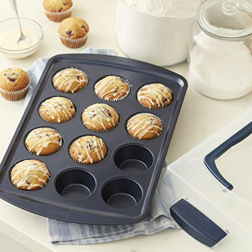 Wilton Molde Antiadherente P/magdalenas Cupcakes Azul Marino