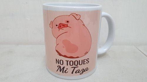 Imagen 1 de 2 de Taza De Ceramica, Puerquito , No Toques Esta Taza. 11oz