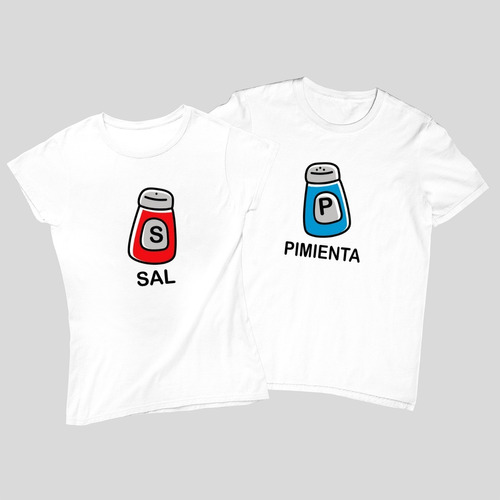 Dúo De Playeras - Amor Y Amistad - Pareja - Sal Y Pimienta