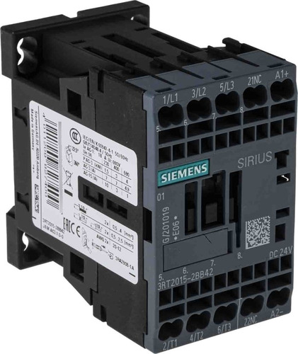 Contactor De Potencia 3p 7a 400v S00 Siemens 3rt2015-2bb42