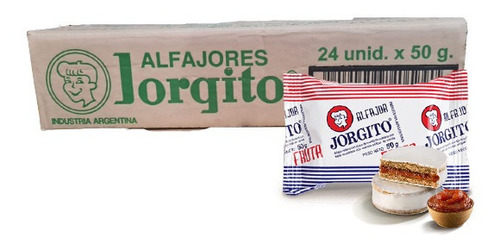 Jorgito Alfajor Simple Fruta Bulto 24 Unidades