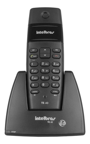 Telefone sem fio Intelbras TS 40 C preto