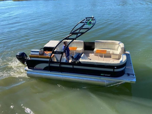 Lancha Pontoon F Boat 7500 Com Motor Mercury 150 Hp Pro Xs