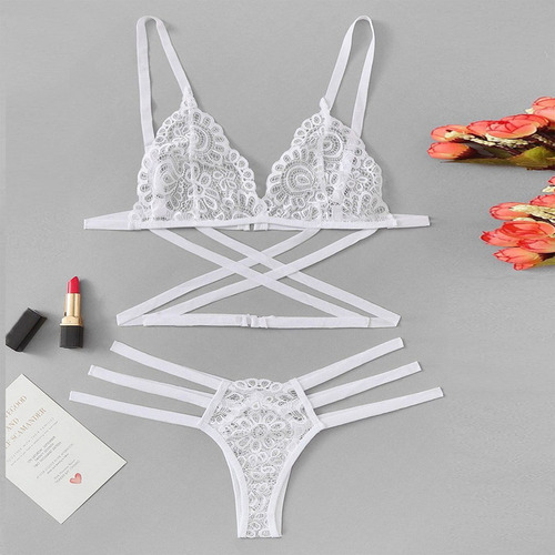 Conjunto De Bragas Y Tanga De Encaje Para Mujer, Bodydoll, R