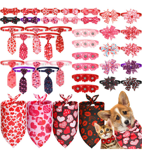 Juego De 40 Corbatines Para Perros De San Valentin, 26 Corba