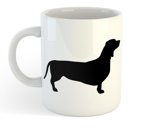 Taza De Ceramica Silueta Perro Salchicha Salchichardo