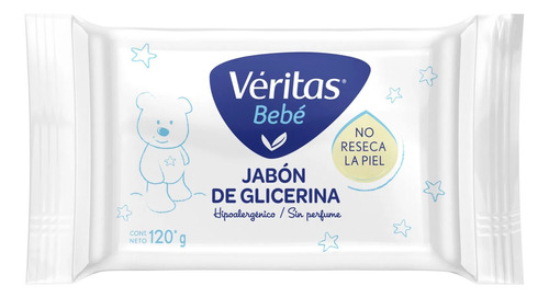 Veritas Jabon Glicerina Bebe Sin Perfume X 120 G