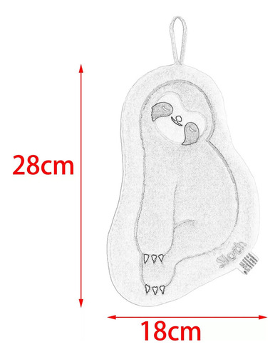2 Toalhas Mão Penduradas Em Forma Preguiça