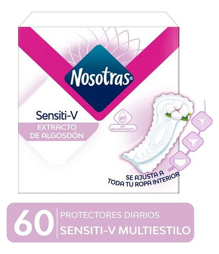 Nosotras Protectores Diario Sensitive Multiestilo 60und