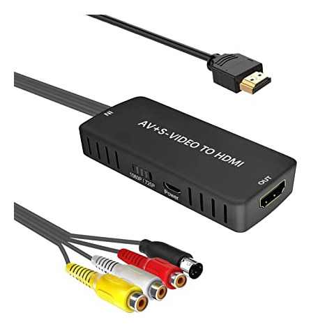 Convertidor De Video Lvy Svideo A Hdmi, Av A Hdmi 1080p/720