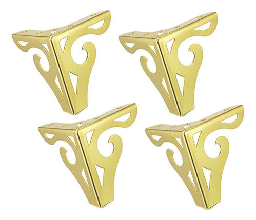 4 Uds., Patas De Muebles De Repuesto De Metal Oro 12cm
