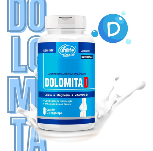 Unilife Dolomita D - Without Flavor 120 Cápsulas Sabor
