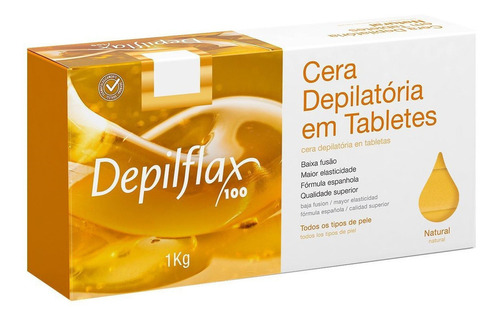 Cera Depilatora Para Fundir Sistema Español Depiflax 1kg TIPO MIEL