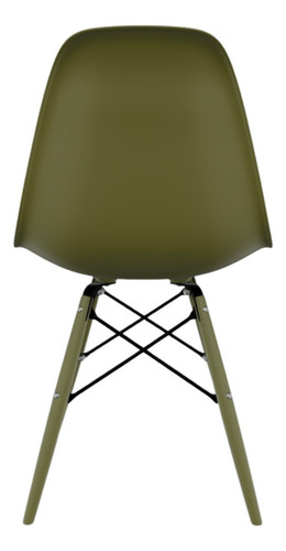 Conjunto Com 4 Cadeiras Para Sala De Jantar Eames Pp Dsw Inj