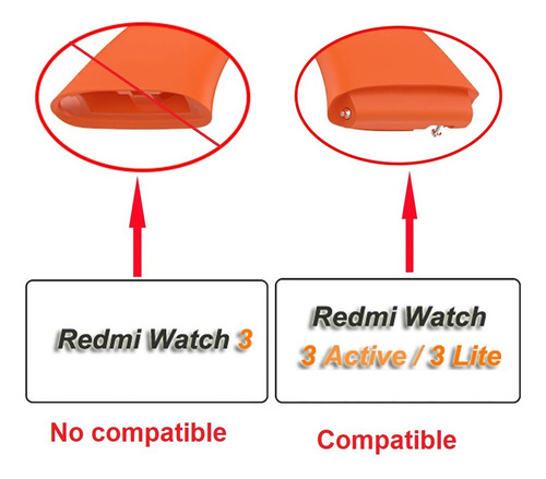 Correa Para Redmi Watch 3 Active De Silicón 4pzs Y Protector Pack 2 21.6 Cm