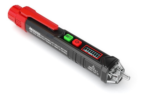 Probador De Voltaje De Ca Con Alarma De Sonido Y Luz
