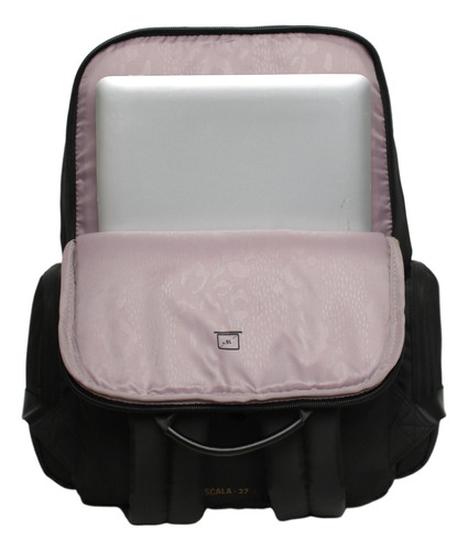 Mochila Ejecutiva Mujer Scala Negra Head Color Negro