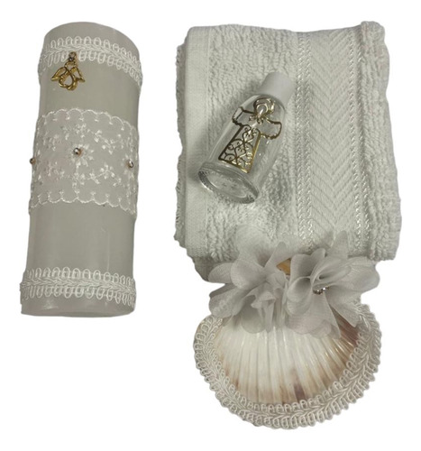 Kit Bautizo Blanco Unisex