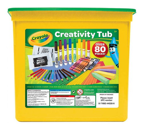 Super Kit Arte Crayola Creativity Tub X80 Piezas