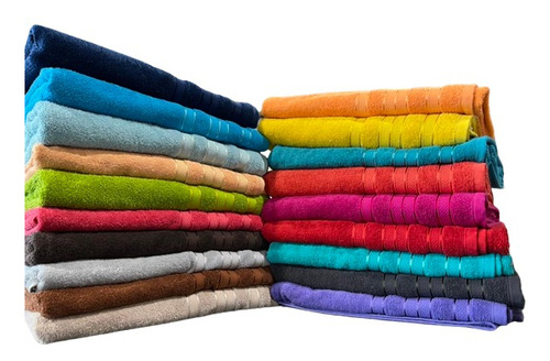50 Toallas De Baño Completo 100% Algodón 85cm X1.70m Color Blanco