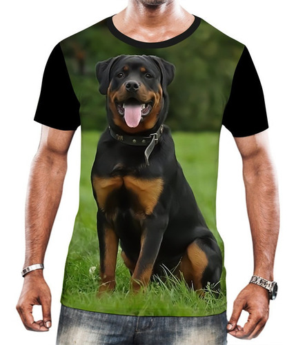 Camisa Camiseta Animais Cachorros Rottweiler Forte Alemão 6