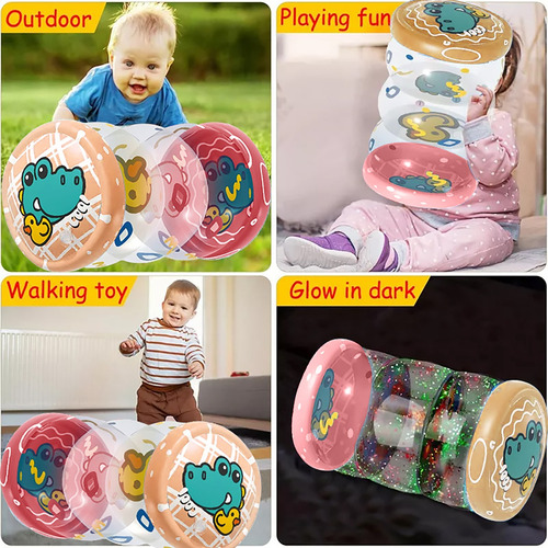Rodillo Inflable Para Bebé Gateo Juguetes Con Bomba De Aire