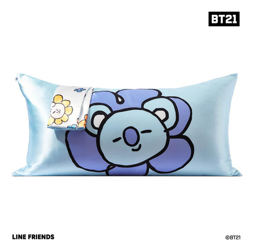 Funda De Almohada Kitsch X Bt21 (koya) Satinada Con Cremalle