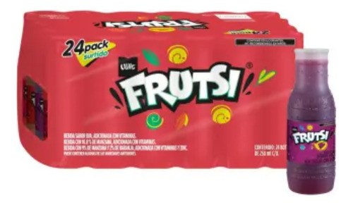 Bebida De Frutas Frutsi Sabores Surtidos 24 Pzas De 250 Ml