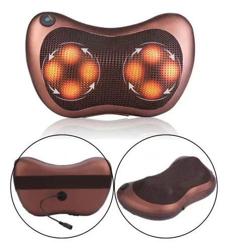 Almofada Massageadora Shiatsu Relaxante para Pescoço Lombar Aquecimento e Alívio de Dores