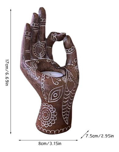 Mudra Con Forma De Vela De Mesa Con Soporte De Buda, 1 Pieza