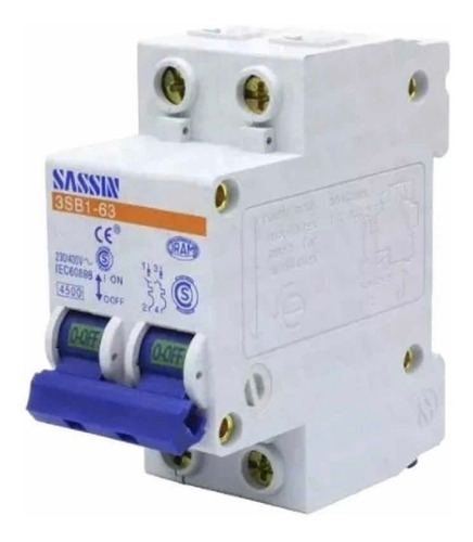 Imagen 1 de 3 de Llave Térmica Interruptor Bipolar 10 A 16 Amp Autorizada .