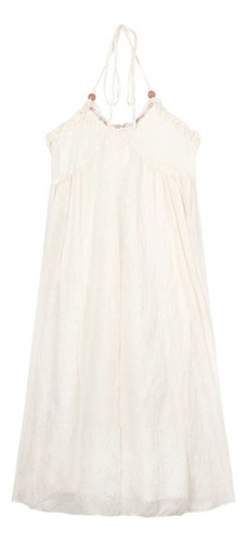 Vestido Largo De Gasa Sin Espalda Con Cuello Colgante De Ver