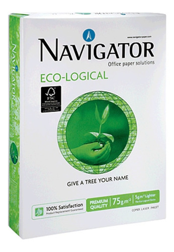 Resma 500 Hojas Papel Navigator Eco Logical A3 75g 297x420mm