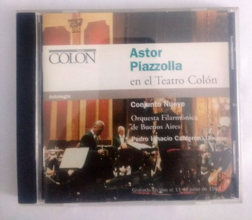 Astor Piazzolla En El Teatro Colón Cd Original  