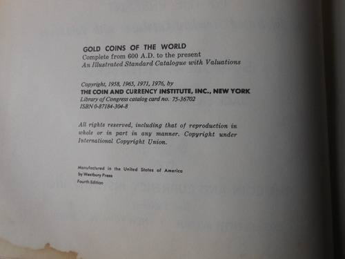 Gold Coins Of The World - Robert Friedberg (Usado)