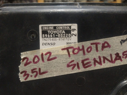 89661-08220 Toyota Sienna 3.5l Pcm Computadora De Motor