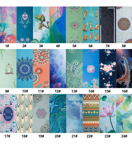 Toalla De Yoga Plegable De Secado Rápido Con Estampado De Es