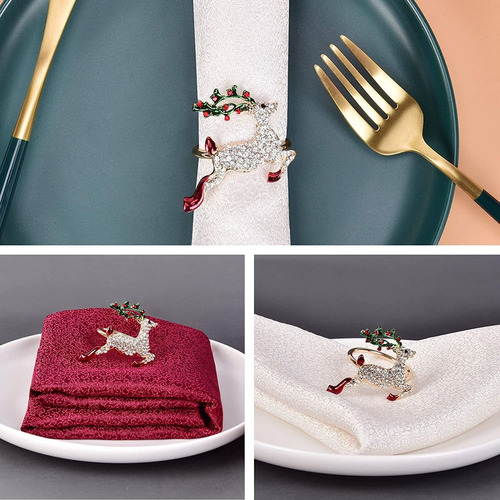 8 Piezas Servilleteros Navidad Servilletero Árbol Navidad Sa